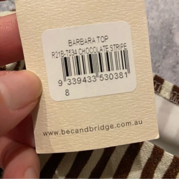 Bec + Bridge Barbara Striped Swim Top 4 NEW - Picture 6 of 6